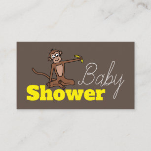 Cheeky Monkey, Baby shower Ticket Invitation Informatiekaartje