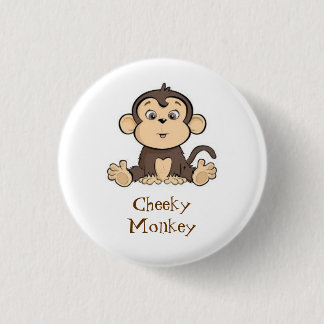 Cheeky Monkey badge Ronde Button 3,2 Cm