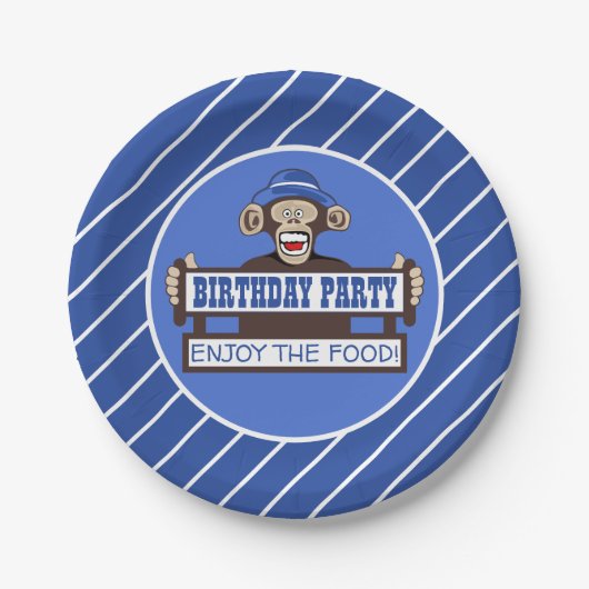 Cheeky Monkey Birthday Party Paper Bord (Voorkant)