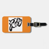 Cheeky monkey - BONOBO - Chimpansee - Sinaasappel Bagagelabel (Voorkant horizontaal)