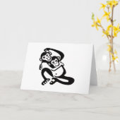 Cheeky monkey - BONOBO - Wildlife- Natuur Kaart (Gele Bloem)