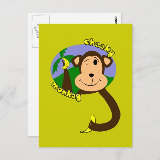Cheeky Monkey Briefkaart (Voorkant / Achterkant)
