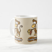 Cheeky Monkey Cartoon Design Koffiemok (Voorkant links)