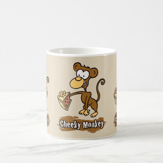 Cheeky Monkey Cartoon Design Koffiemok (Center)