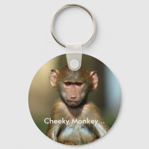 Cheeky Monkey - Cute Baby Baboon Sleutelhanger