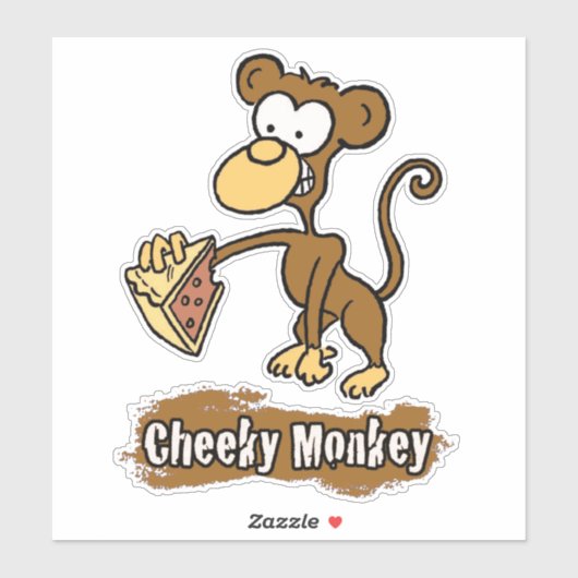 Cheeky Monkey Design Decoratieve Sticker (Vel)
