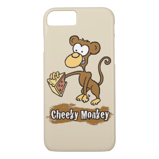 Cheeky Monkey Design heeft een monniksproeiende Ca Case-Mate iPhone Case (Achterkant)