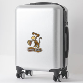 Cheeky Monkey Design Koffer Sticker