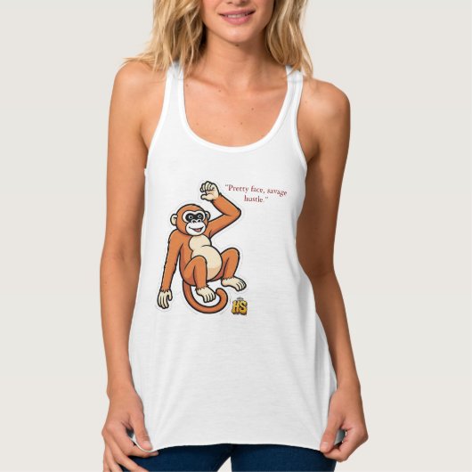 Cheeky Monkey Flowy Tank Top | Honest Sinner Women (Voorkant)