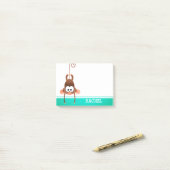 Cheeky Monkey gepersonaliseerd Post-it® Notes (Op bureau)