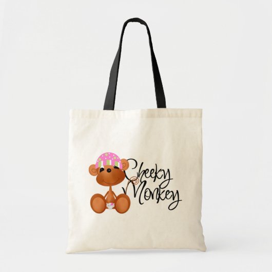 Cheeky Monkey - Girl Tshirts en Gifts Tote Bag (Voorkant)