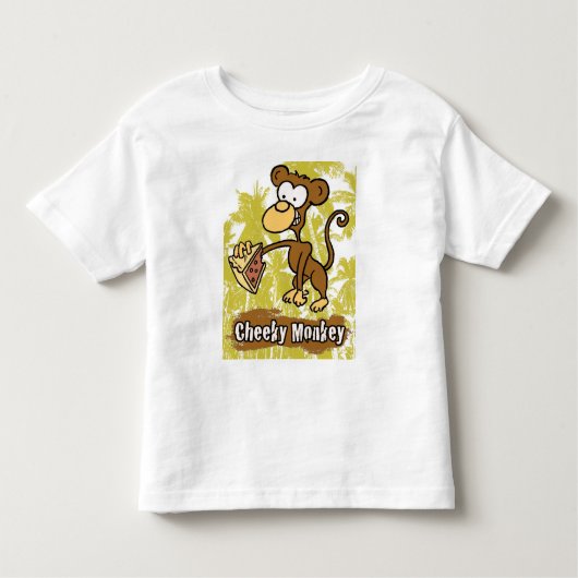 Cheeky Monkey in het Oerwoud Kinder Shirts (Voorkant)