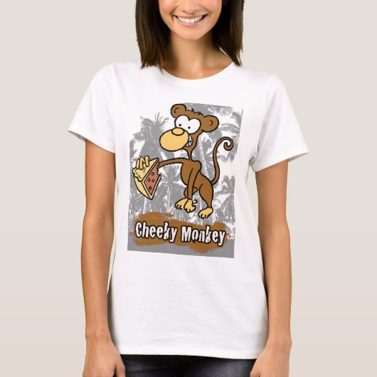 Cheeky Monkey in het Oerwoud T-shirt (Voorkant)