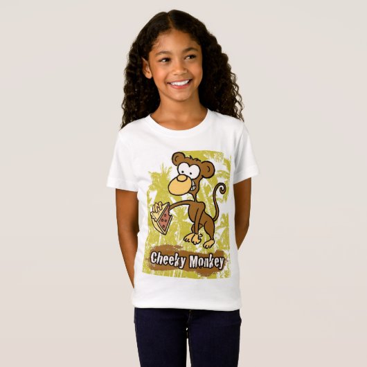 Cheeky Monkey in het Oerwoud T-Shirt (Voorkant volledig)