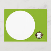 Cheeky Monkey Invitation [limoen] Uitnodiging Briefkaart (Achterkant)
