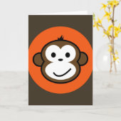 Cheeky Monkey Kaart (Gele Bloem)
