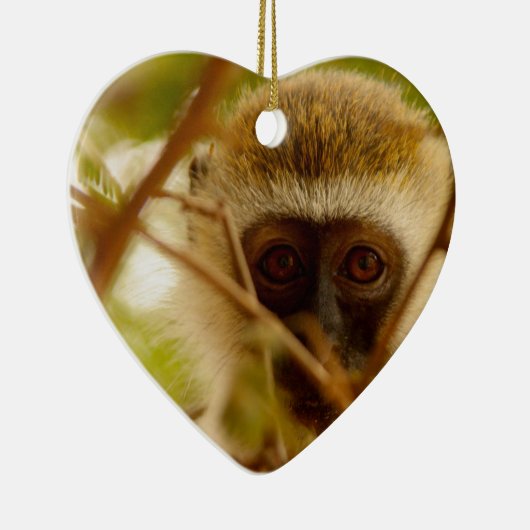 Cheeky Monkey. Keramisch Ornament (Rechts)