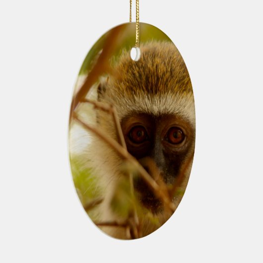 Cheeky Monkey. Keramisch Ornament (Rechts)