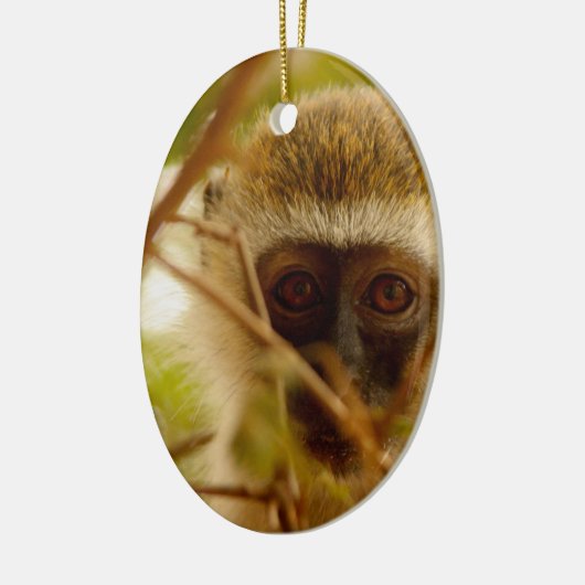 Cheeky Monkey. Keramisch Ornament (Links)