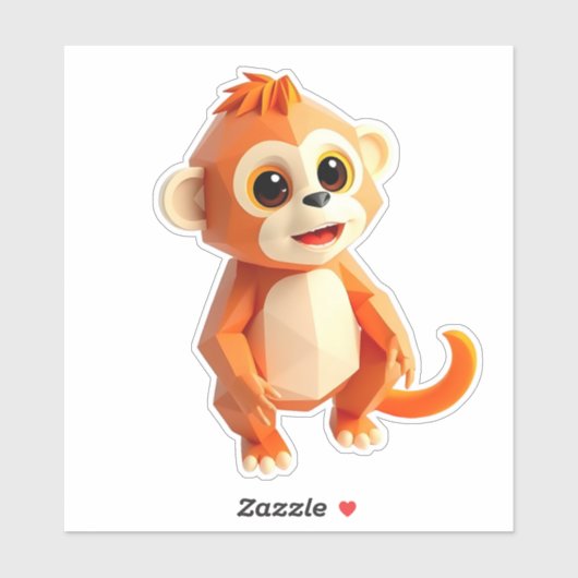 Cheeky Monkey Laptop Sticker (Vel)