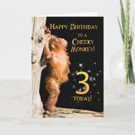 Cheeky monkey leeftijd 3 kaart