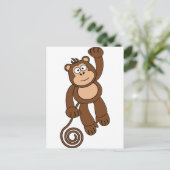 Cheeky Monkey-ontwerp Briefkaart (Staand voorkant)