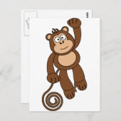 Cheeky Monkey-ontwerp Briefkaart (Voorkant / Achterkant)