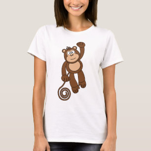 Cheeky Monkey-ontwerp T-shirt