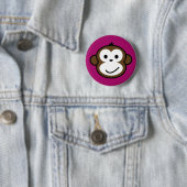 Cheeky Monkey [paars] Ronde Button 5,7 Cm (In situ)