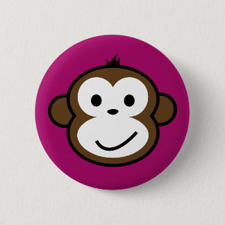 Cheeky Monkey [paars] Ronde Button 5,7 Cm