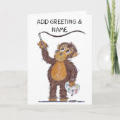 Cheeky Monkey Painting Kaart (Voorkant)