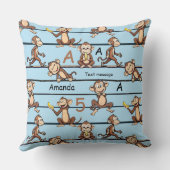 Cheeky Monkey Pattern Kussen (Achterkant)