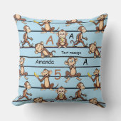 Cheeky Monkey Pattern Kussen (Voorkant)