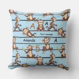 Cheeky Monkey Pattern Kussen