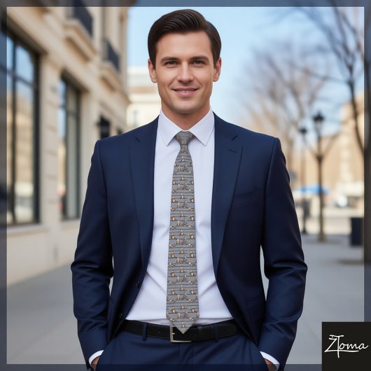 Cheeky Monkey Pattern Stropdas