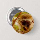 Cheeky Monkey. Ronde Button 5,7 Cm (Voorkant /achterkant)