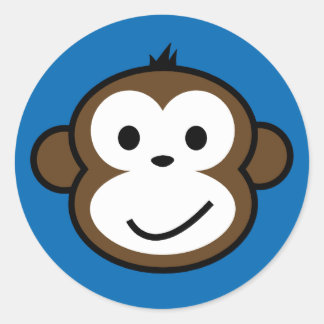 Cheeky Monkey Ronde Sticker