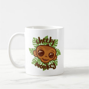 Cheeky Monkey Schattigee Cartoon Primate Tekening Koffiemok