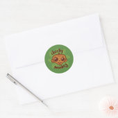 Cheeky Monkey Schattigee Cartoon Primate Tekening Ronde Sticker (Envelop)