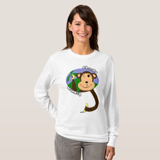 Cheeky Monkey T-shirt (Voorkant volledig)
