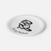 Cheeky Monkeys - Chimpansee - Bonobo - Feest Papieren Bordje (Gekanteld)