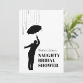 Cheeky Naughty Vrijgezellenfeest Party Invitation Kaart (Staand voorkant)