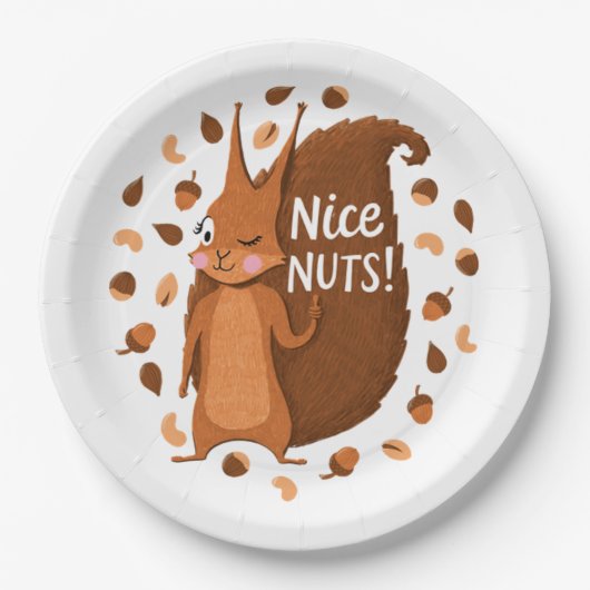 Cheeky Nutty Squirrel 41 Papieren Bordje (Voorkant)