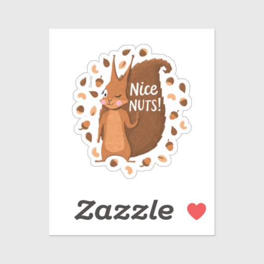 Cheeky Nutty Squirrel 41 Sticker (Vel)