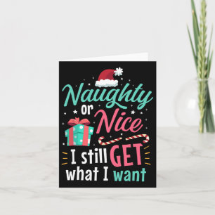 Cheeky of mooie lijst kerstkous dingen kaart