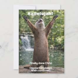 🎓Cheeky Otter Graduation Announcement Kaart