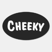 Cheeky Ovale Sticker (Voorkant)