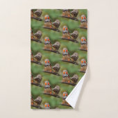 Cheeky Paar of Zebra Finches Songbird Bad Handdoek (Handdoek)