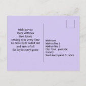 Cheeky Paarse Tennis 🎾 Happy Birthday Briefkaart (Achterkant)