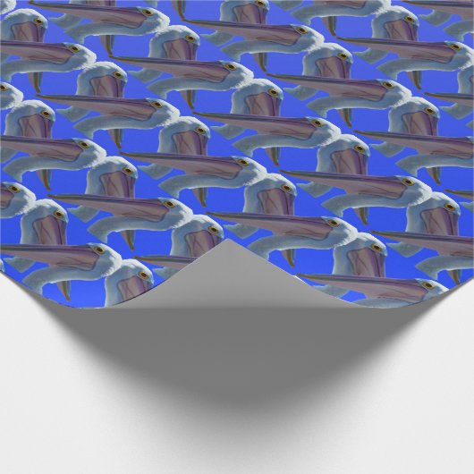 Cheeky Pelican Faces Cadeaupapier (Hoek)